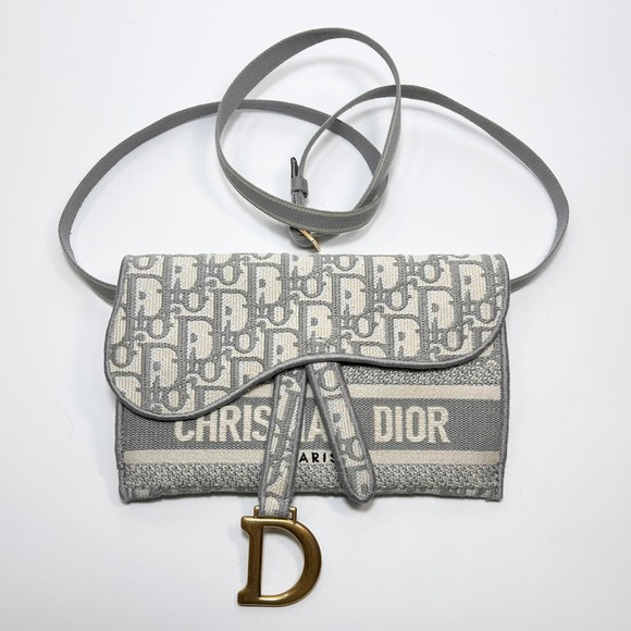 Christian Dior Oblique Slim Saddle Belt Pouch - Picture 2 of 11